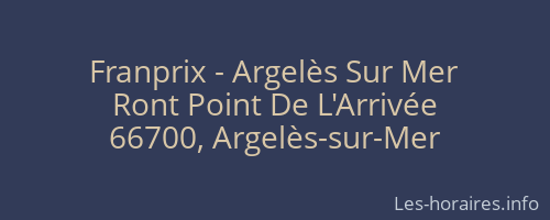 Franprix - Argelès Sur Mer