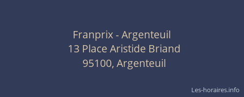 Franprix - Argenteuil