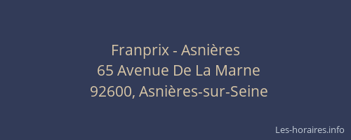 Franprix - Asnières