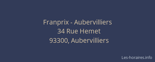Franprix - Aubervilliers