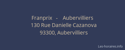 Franprix   -    Aubervilliers