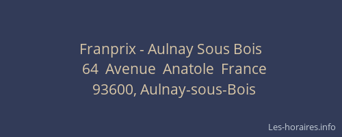 Franprix - Aulnay Sous Bois