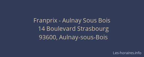 Franprix - Aulnay Sous Bois