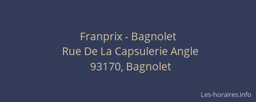 Franprix - Bagnolet