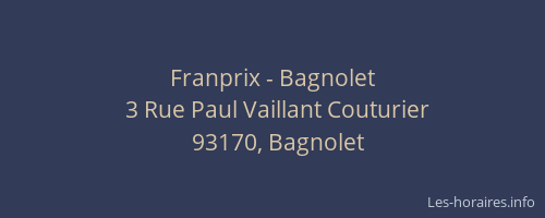 Franprix - Bagnolet