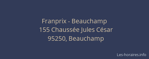 Franprix - Beauchamp