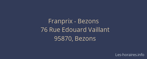 Franprix - Bezons