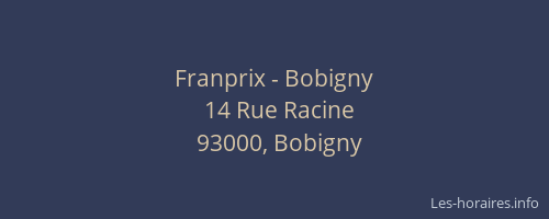 Franprix - Bobigny