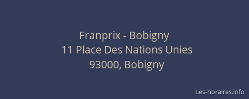 Franprix - Bobigny
