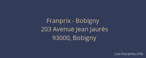 Franprix - Bobigny