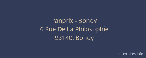 Franprix - Bondy