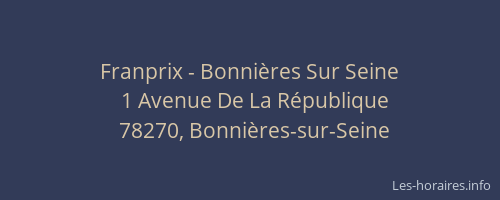 Franprix - Bonnières Sur Seine