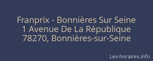 Franprix - Bonnières Sur Seine