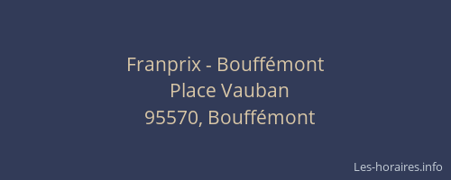 Franprix - Bouffémont