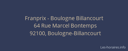 Franprix - Boulogne Billancourt