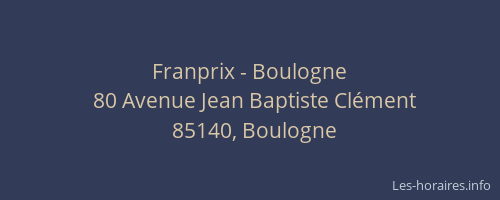 Franprix - Boulogne