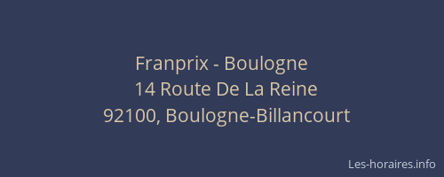 Franprix - Boulogne