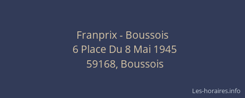 Franprix - Boussois