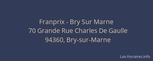 Franprix - Bry Sur Marne