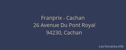 Franprix - Cachan