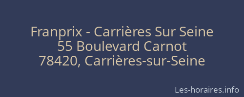 Franprix - Carrières Sur Seine