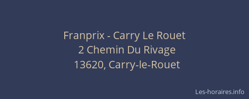 Franprix - Carry Le Rouet