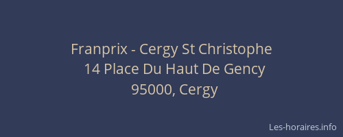 Franprix - Cergy St Christophe