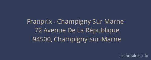 Franprix - Champigny Sur Marne