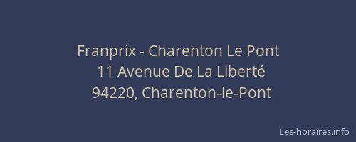 Franprix - Charenton Le Pont