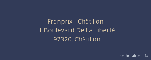 Franprix - Châtillon