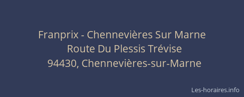 Franprix - Chennevières Sur Marne