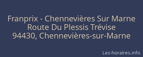 Franprix - Chennevières Sur Marne