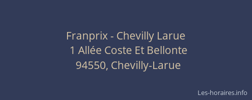 Franprix - Chevilly Larue