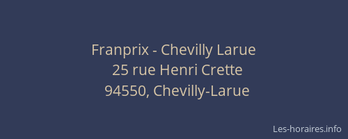 Franprix - Chevilly Larue