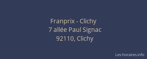 Franprix - Clichy