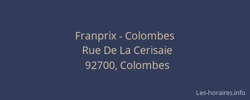 Franprix - Colombes
