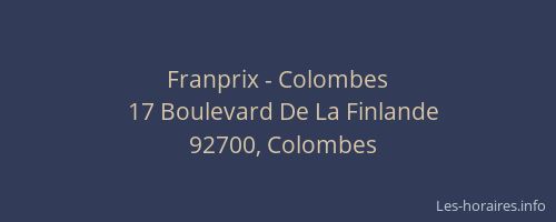 Franprix - Colombes