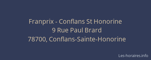 Franprix - Conflans St Honorine