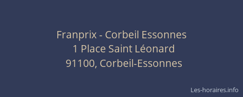Franprix - Corbeil Essonnes