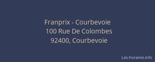 Franprix - Courbevoie