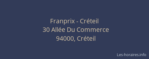 Franprix - Cr&eacute;teil