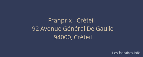 Franprix - Cr&eacute;teil