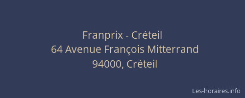 Franprix - Cr&eacute;teil