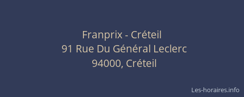 Franprix - Cr&eacute;teil
