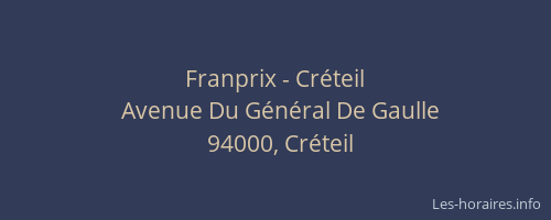 Franprix - Cr&eacute;teil