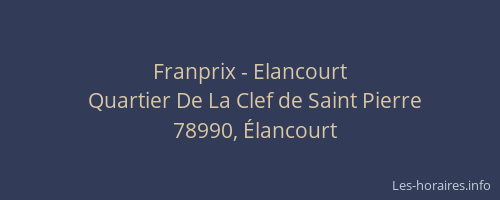 Franprix - Elancourt