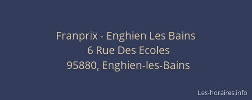 Franprix - Enghien Les Bains