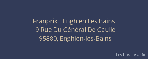 Franprix - Enghien Les Bains