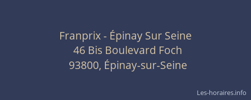 Franprix - Épinay Sur Seine