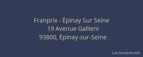 Franprix - Épinay Sur Seine